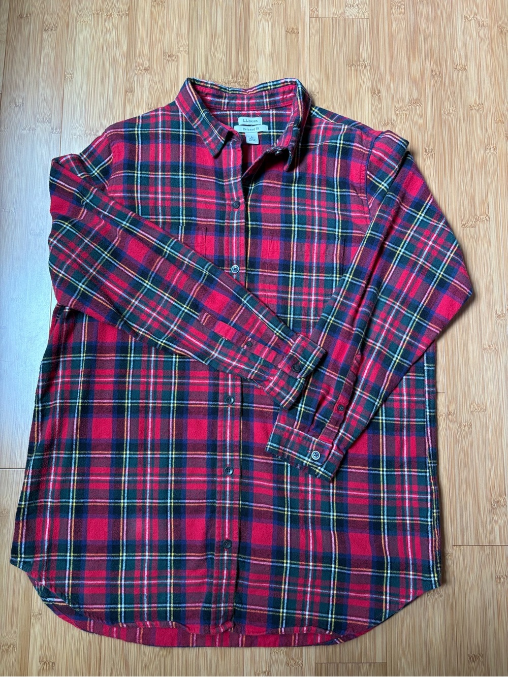 L.L. Bean Red Plaid Flannel